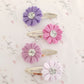 Purple Daisy Snap Clips