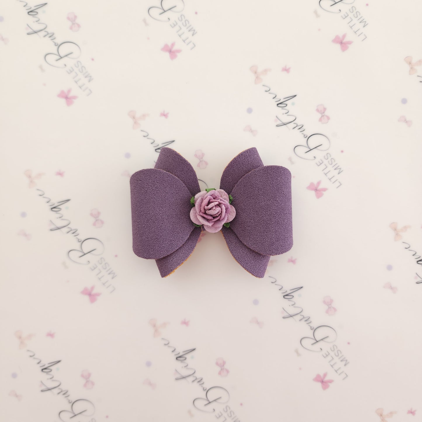 Floral Suede Audrey Bows