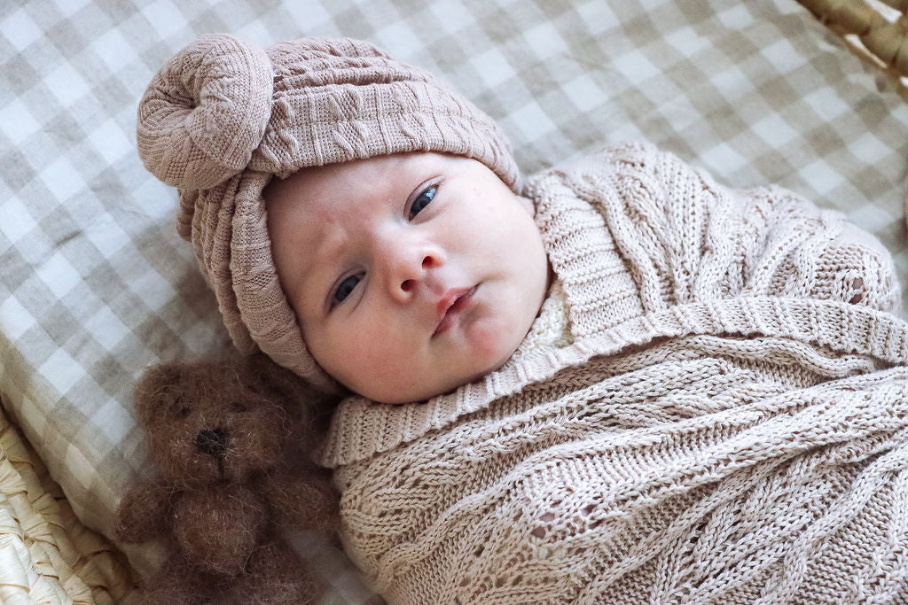 Cable Knit Baby Turban