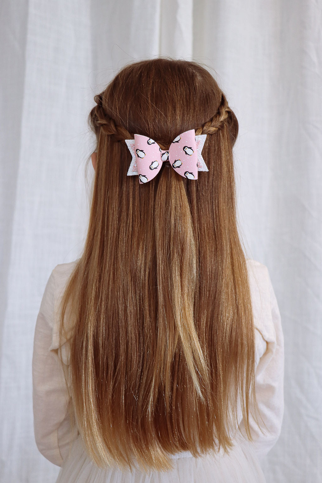 Pink Penguin Bow