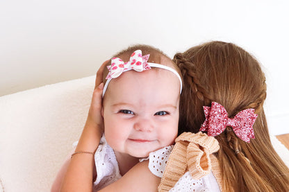 Pink Lady Bug Bow