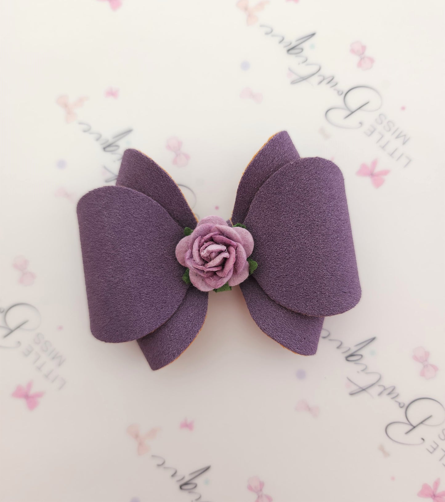 Floral Suede Audrey Bows