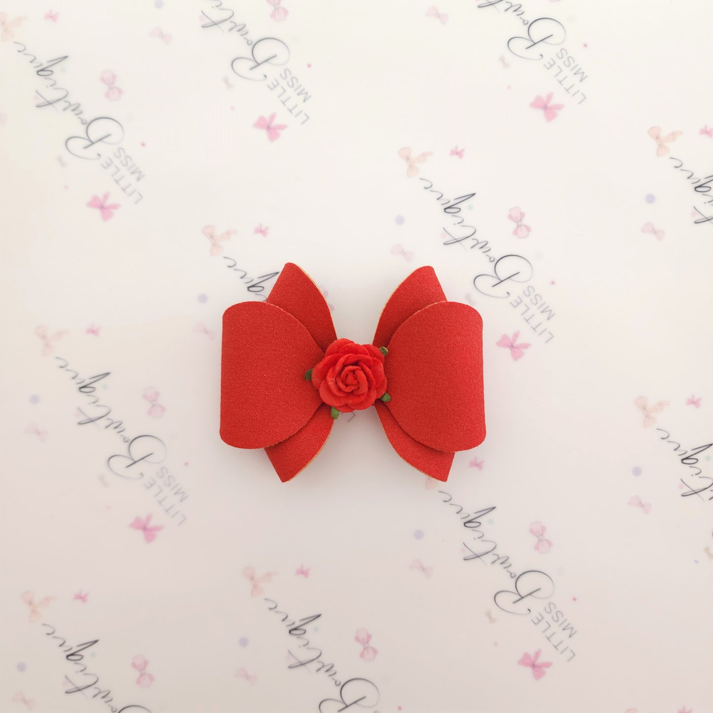 Floral Suede Audrey Bows