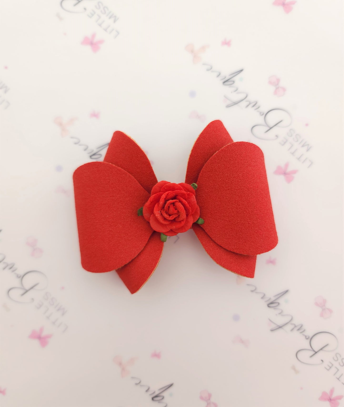 Floral Suede Audrey Bows