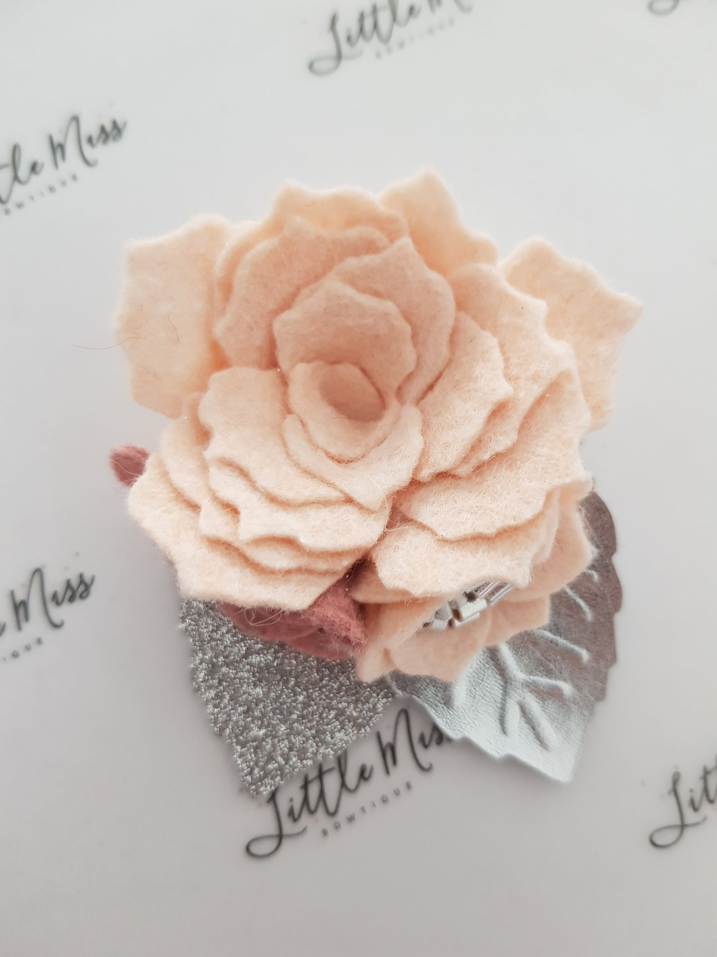 Powder Puff Felt Flower Trio