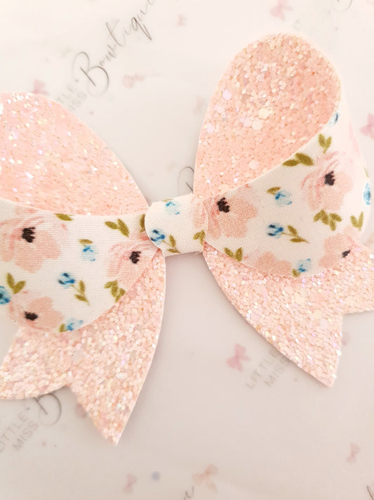 Blush Peonies Serene Bow