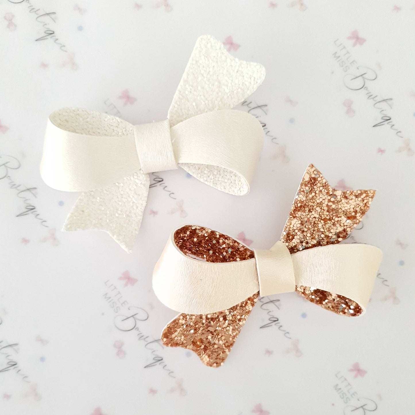 White & Gold Sophia Bows