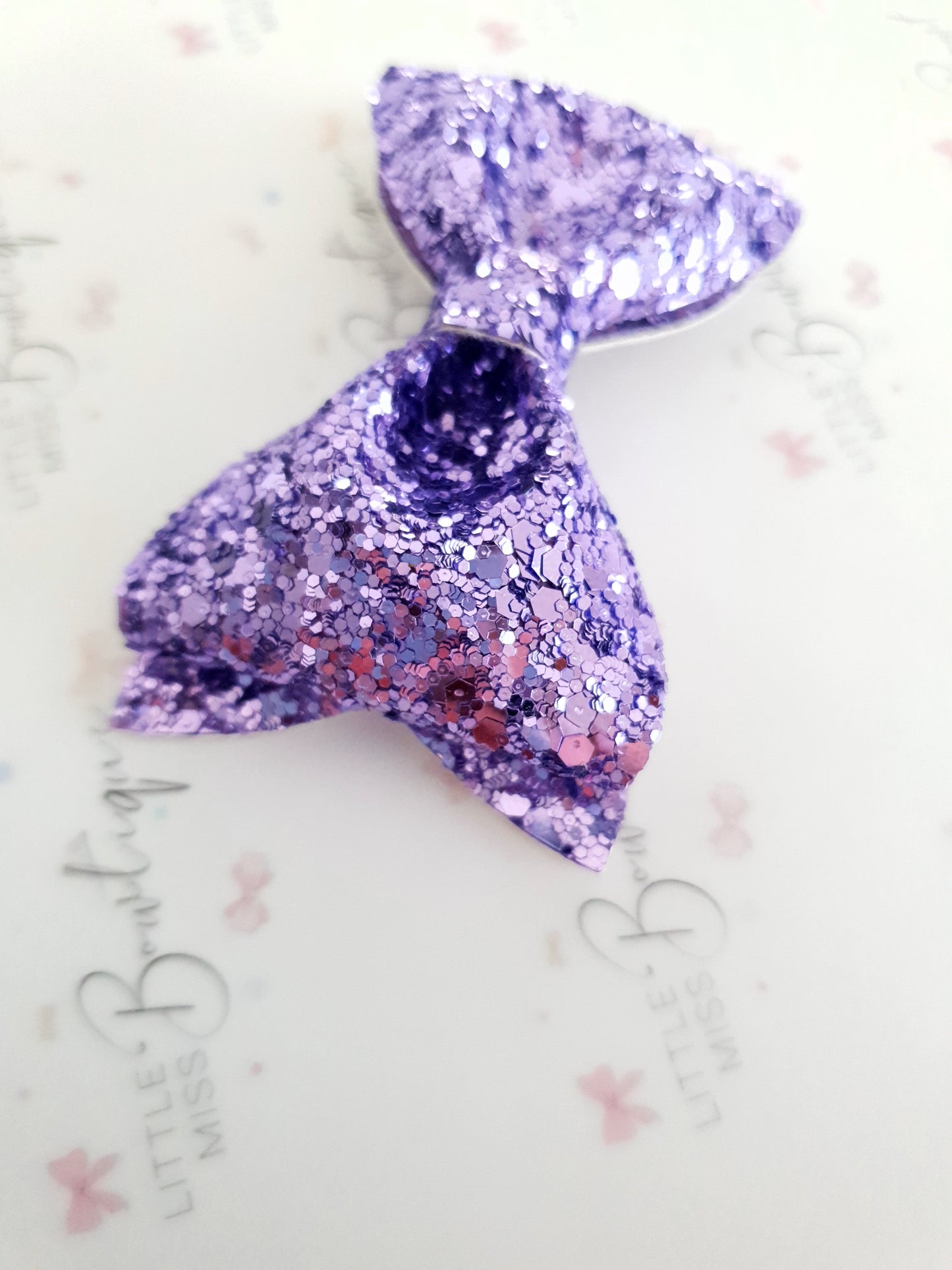 Purple Glitter Ivy Bow