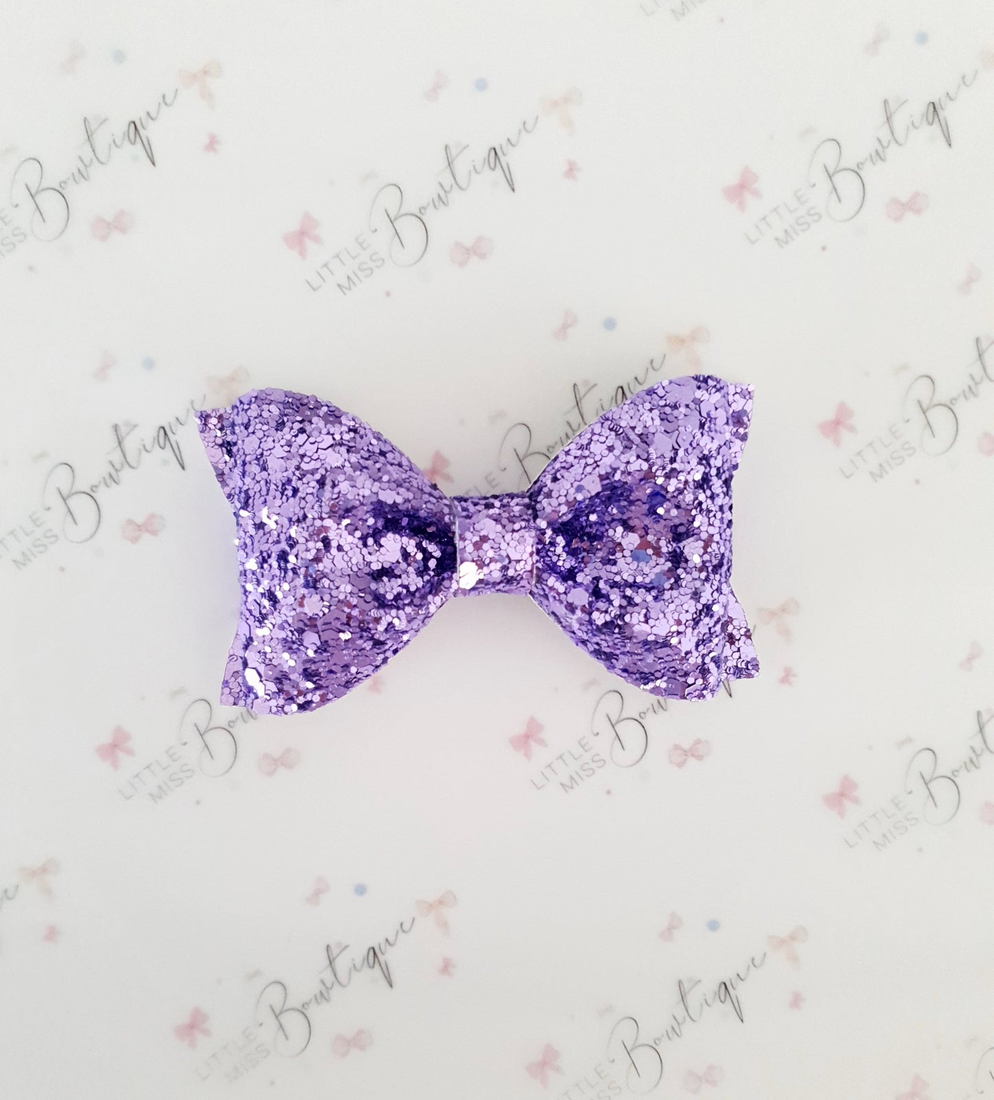 Purple Glitter Ivy Bow