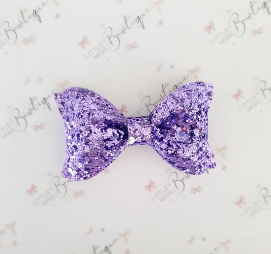 Purple Glitter Ivy Bow