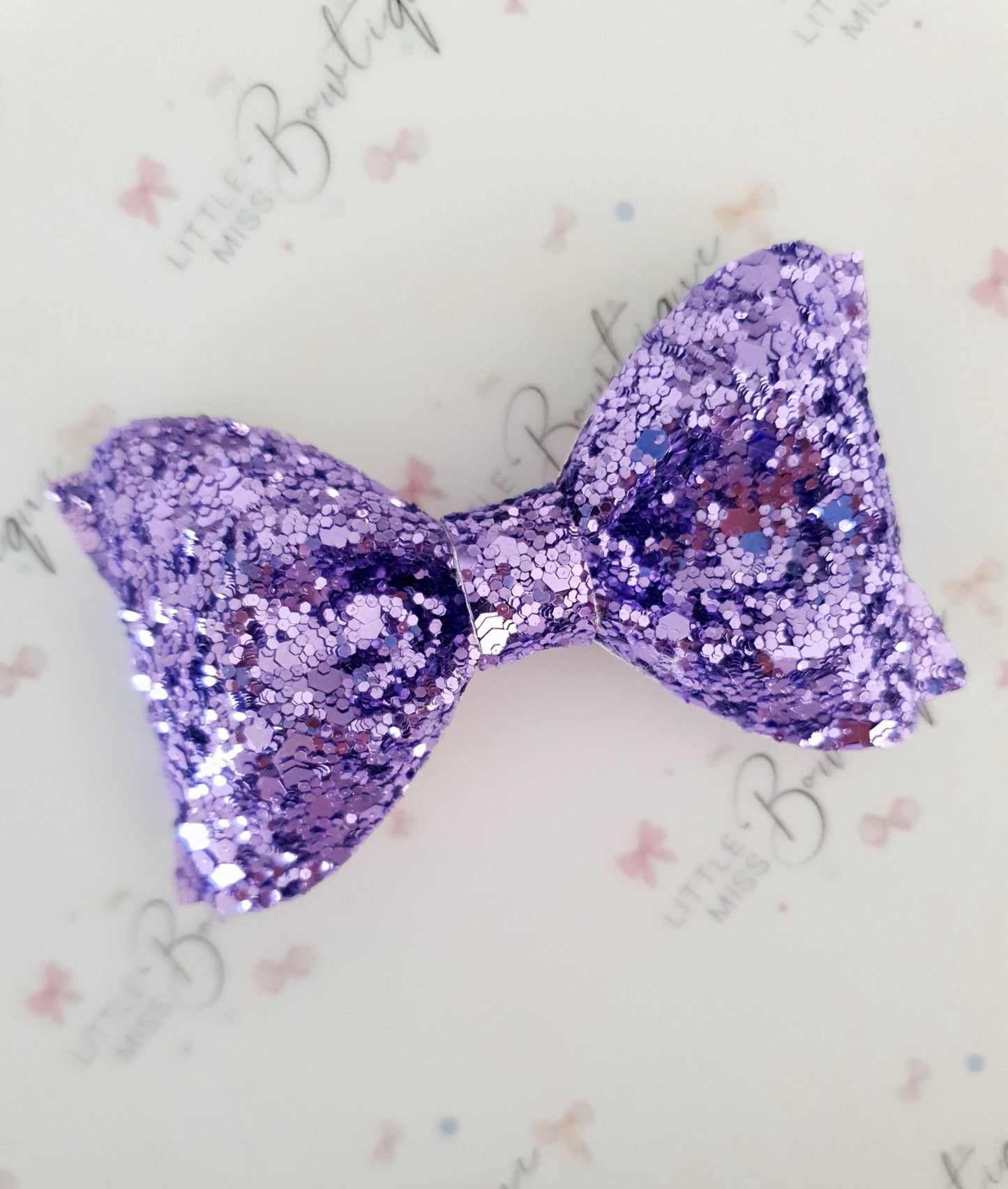 Purple Glitter Ivy Bow