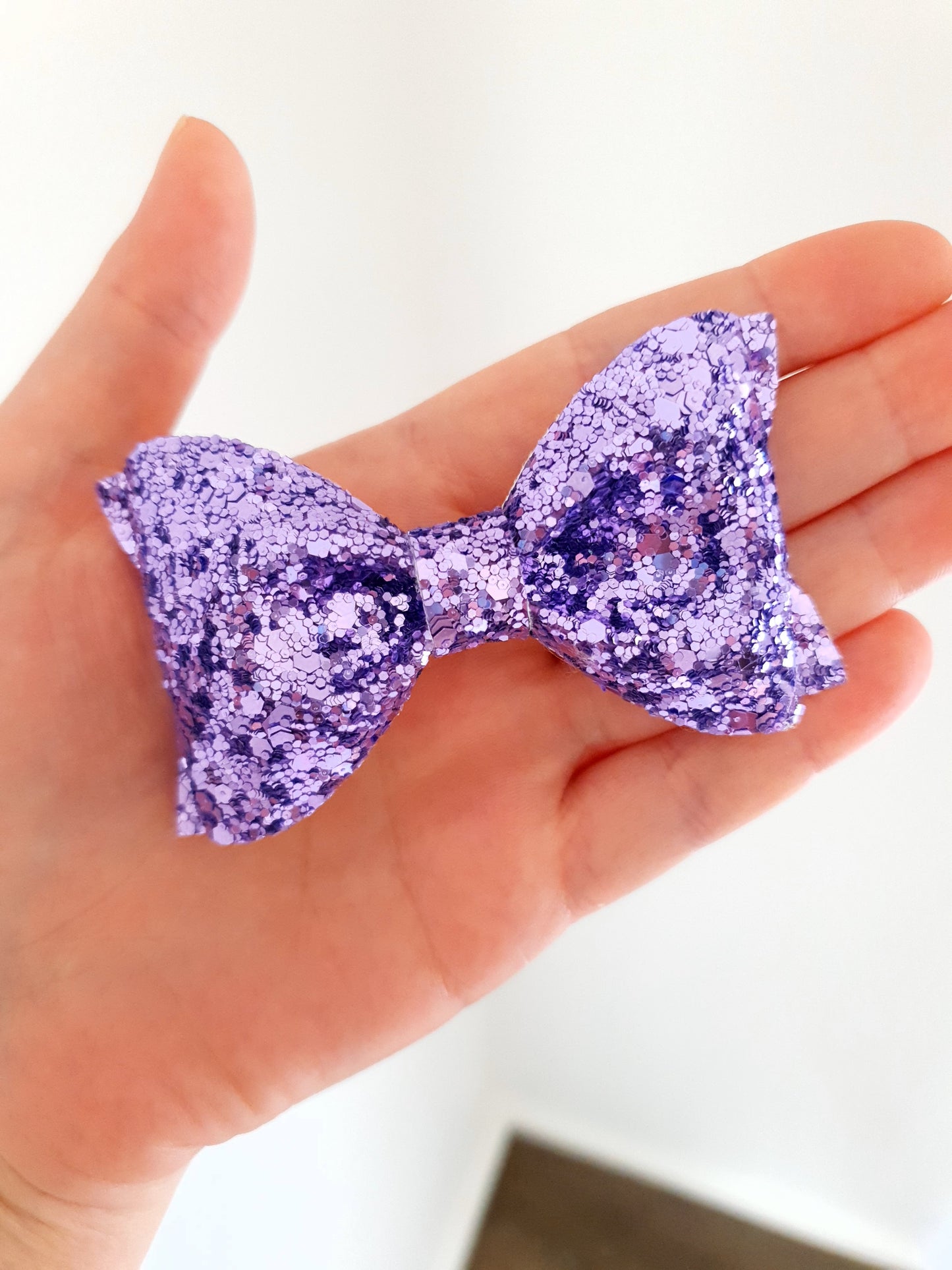 Purple Glitter Ivy Bow