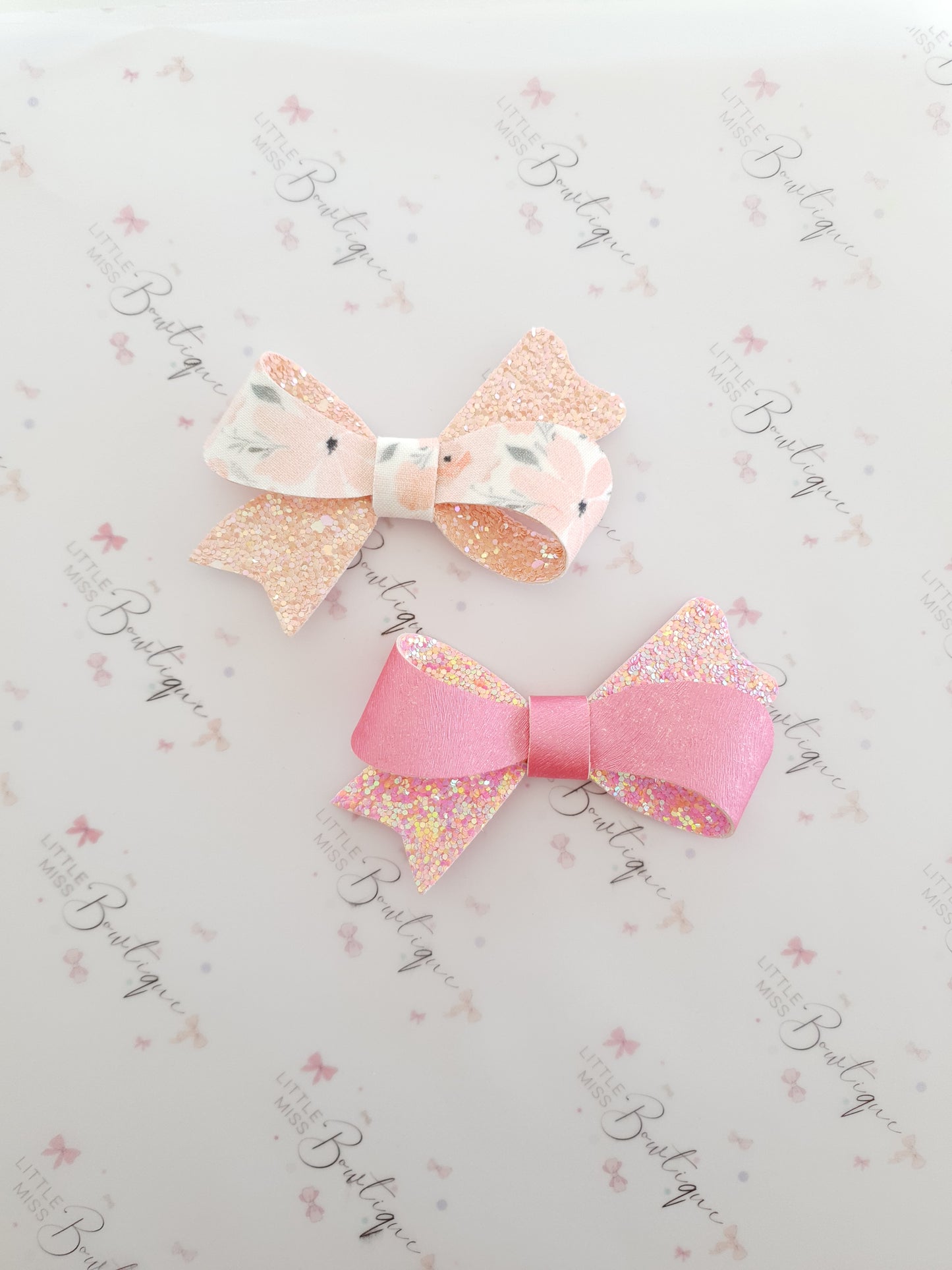 Pink Glitter Sophia Bows