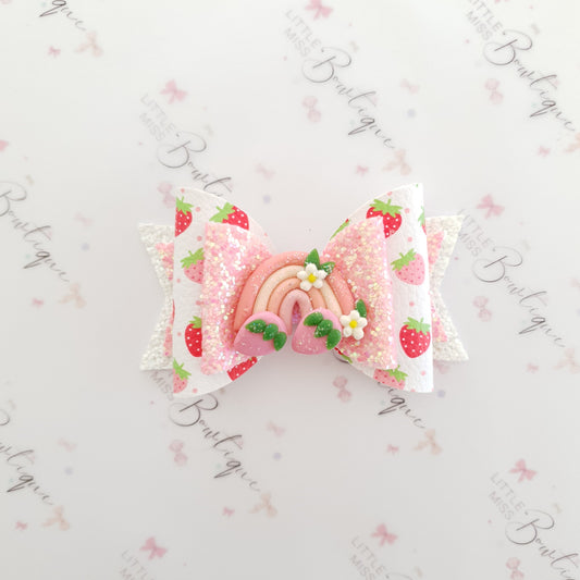 Strawberry Fields Rainbow Hair Bow