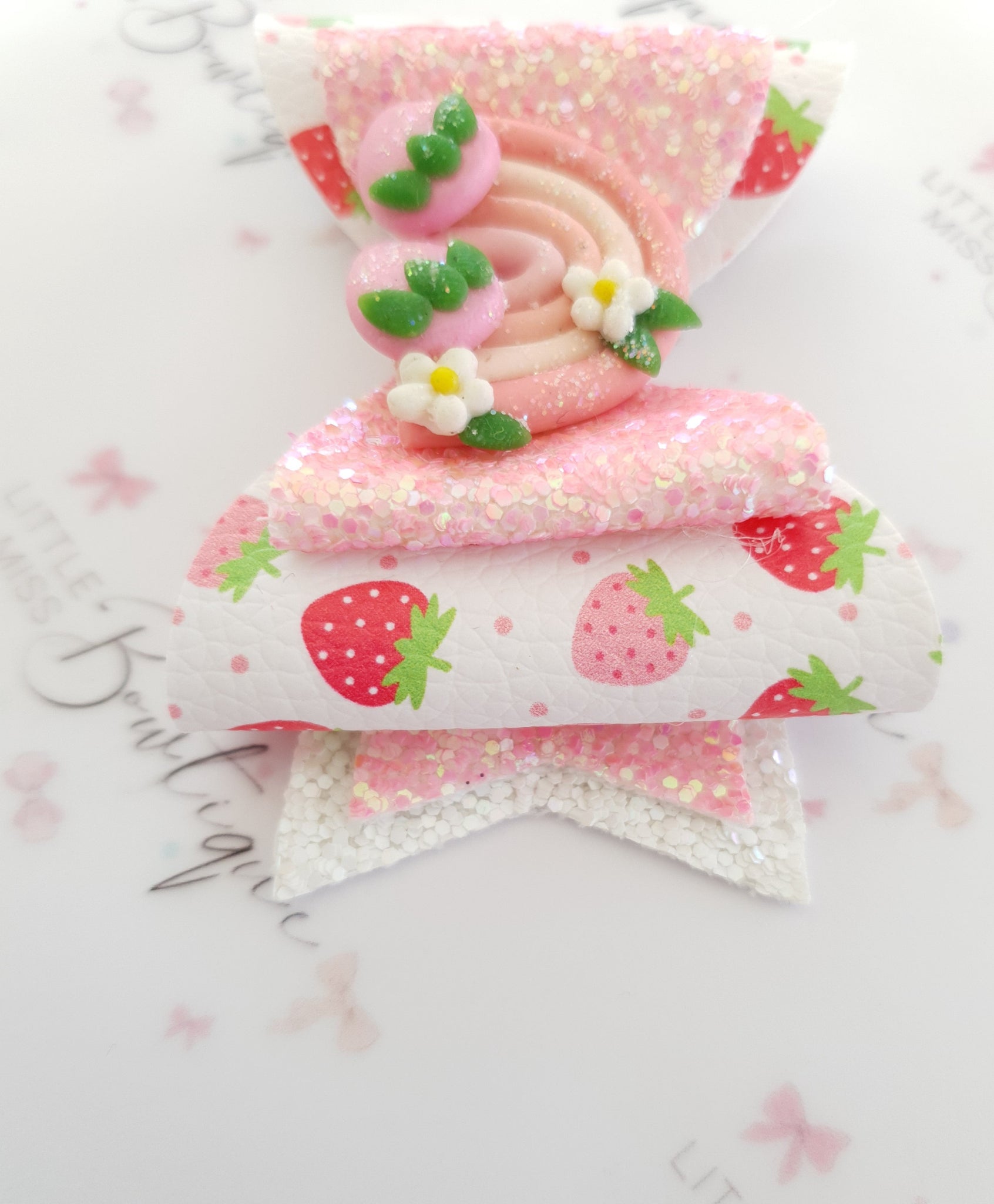 Strawberry Large Ribbon Bow – Ds Bowtique Creations
