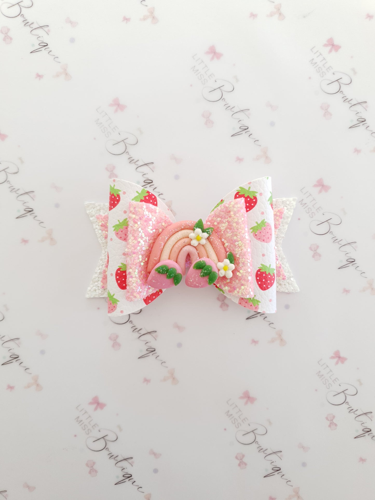 Strawberry Fields Rainbow Hair Bow