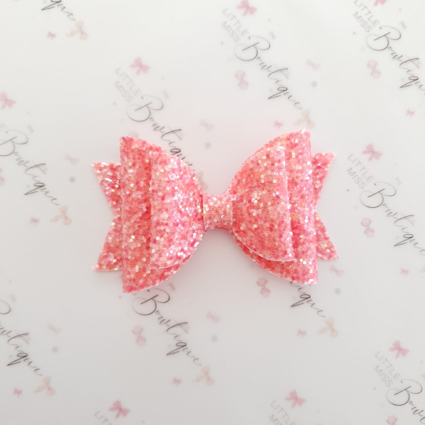 Frosted Glitter Double Bows