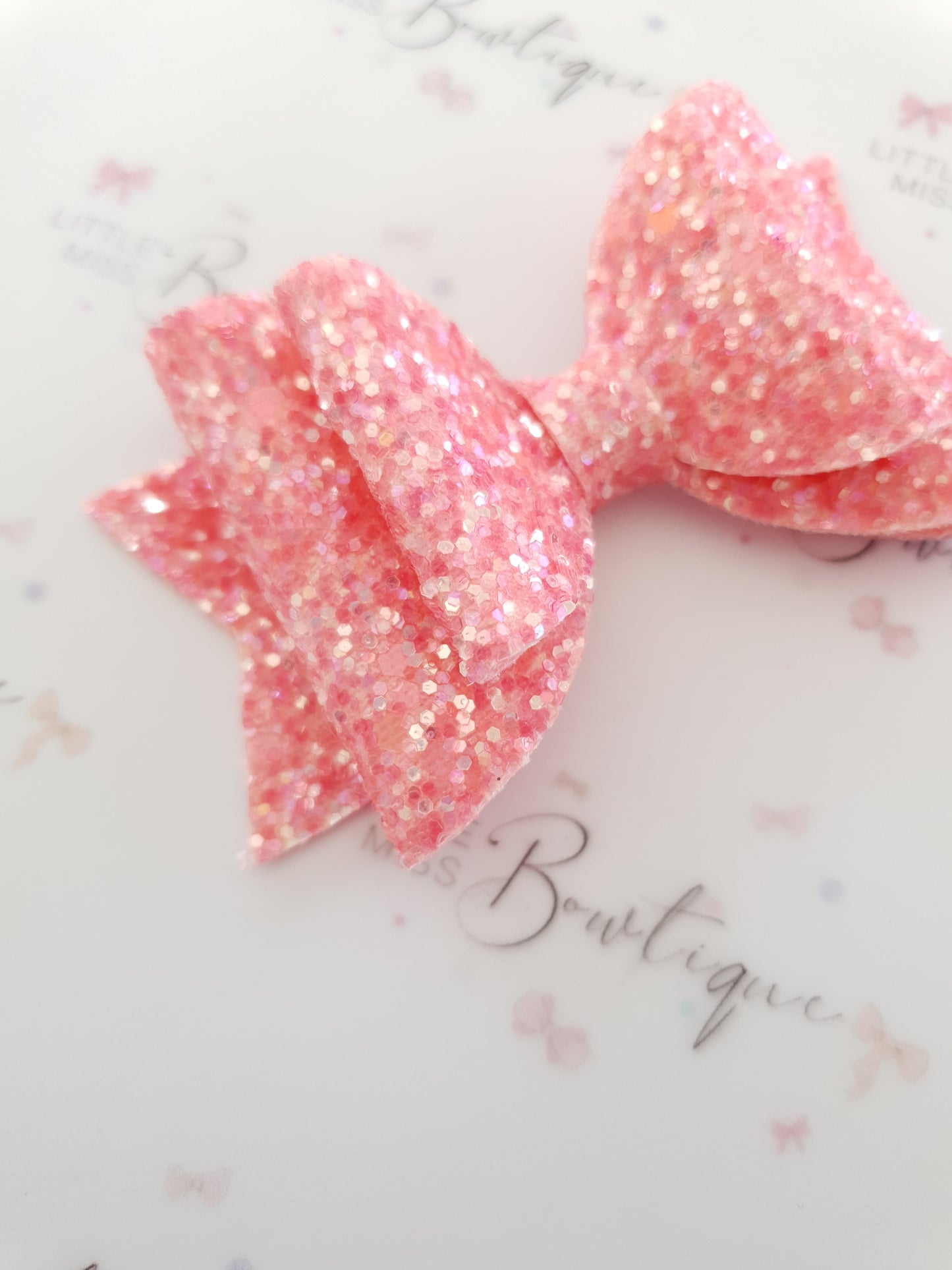 Frosted Glitter Double Bows