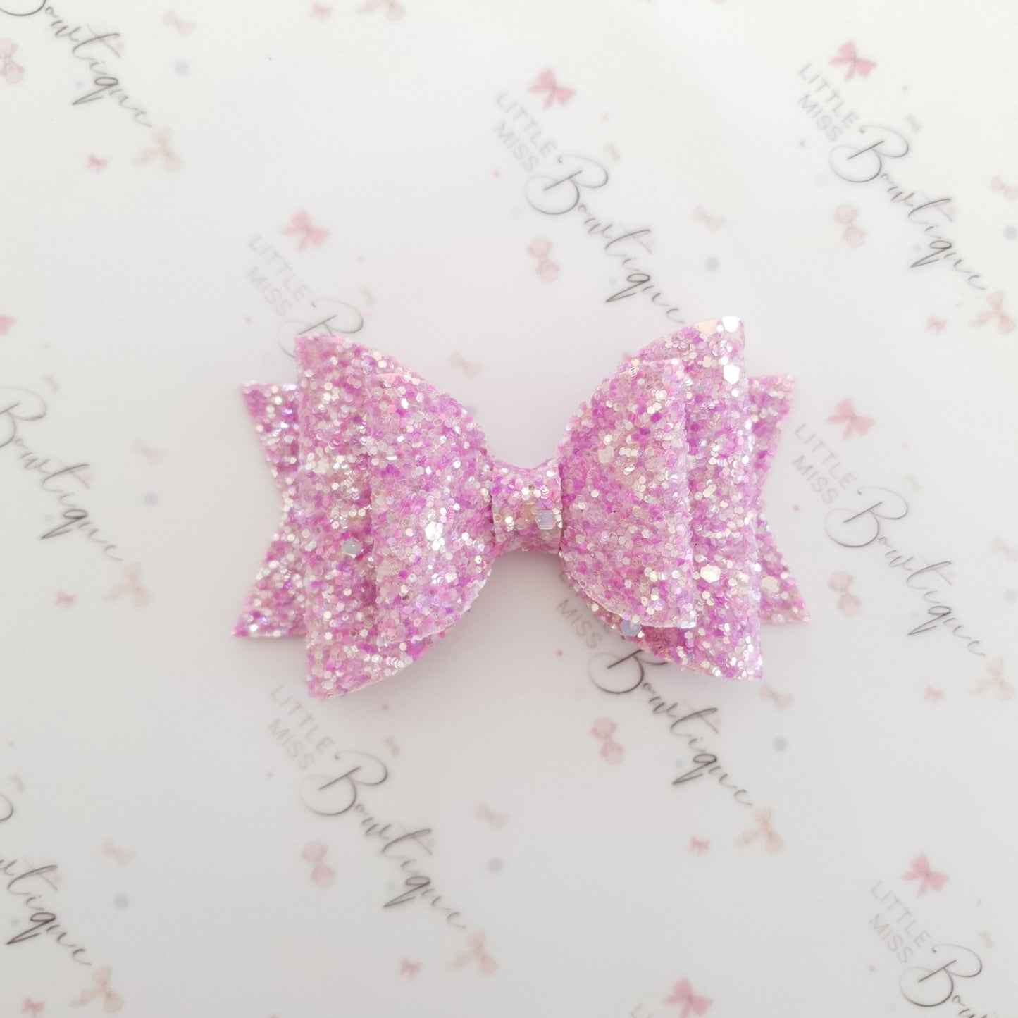 Frosted Glitter Double Bows