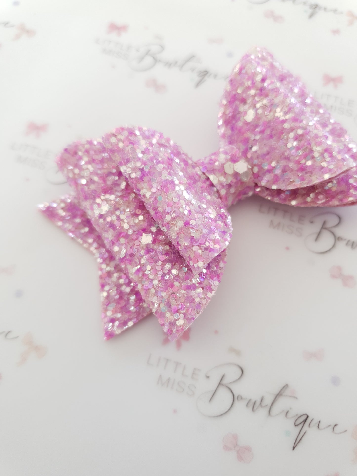 Frosted Glitter Double Bows