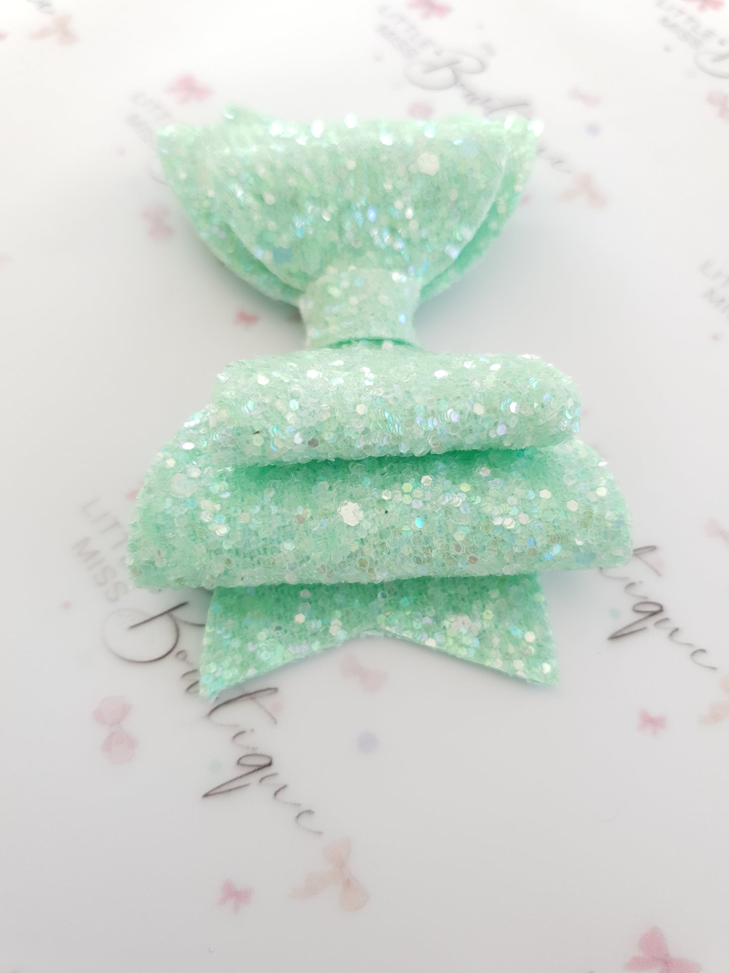 Frosted Glitter Double Bows