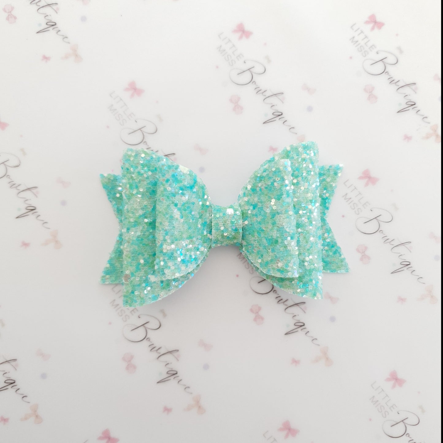 Frosted Glitter Double Bows