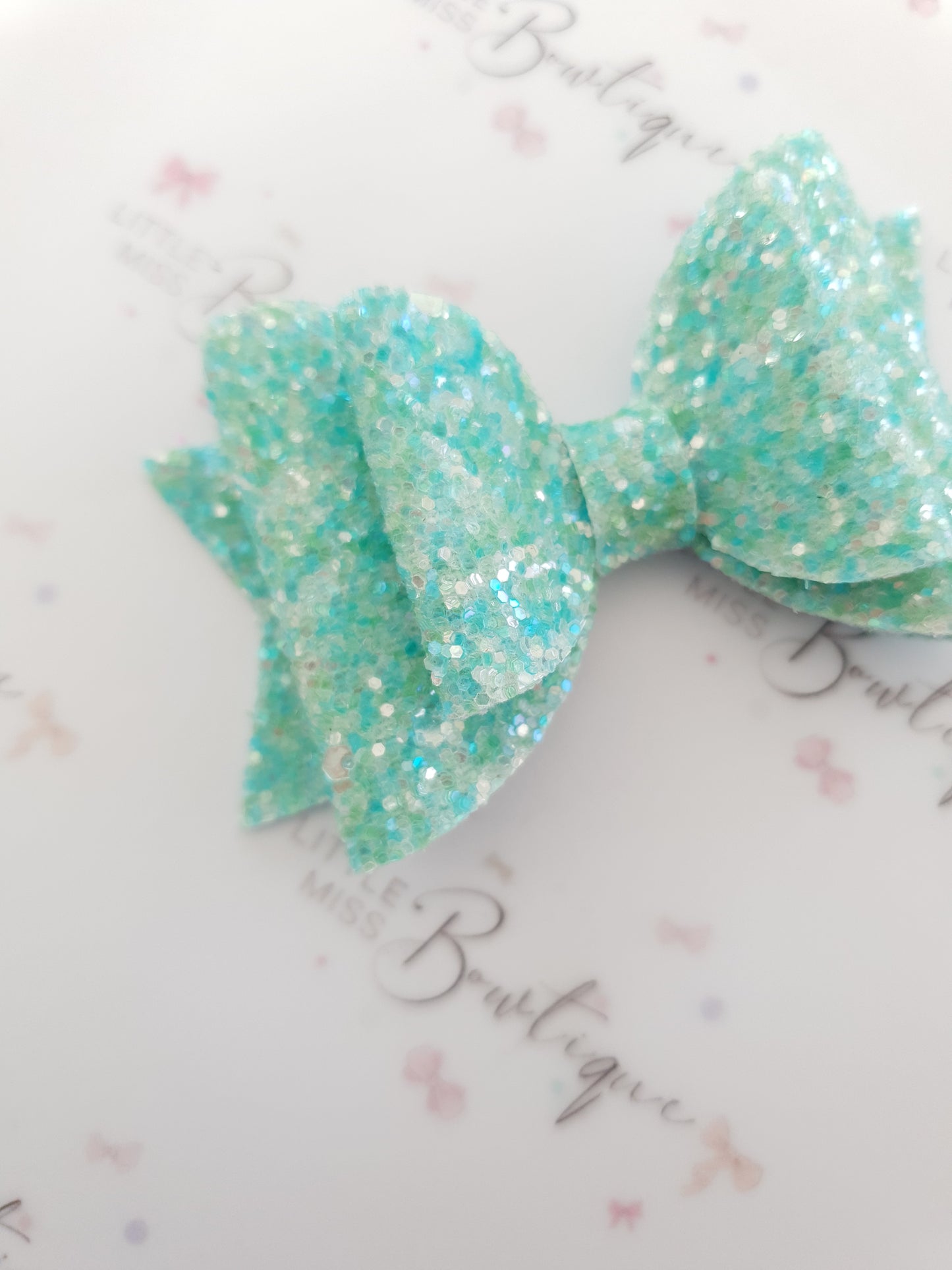 Frosted Glitter Double Bows