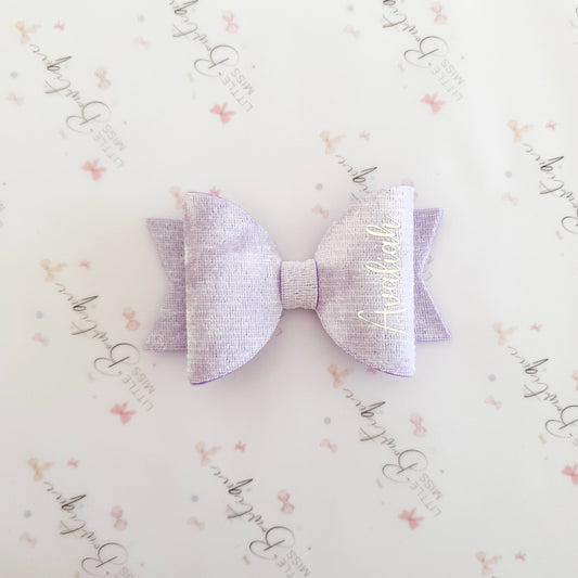 Purple/Blue Personalised Hair Bows