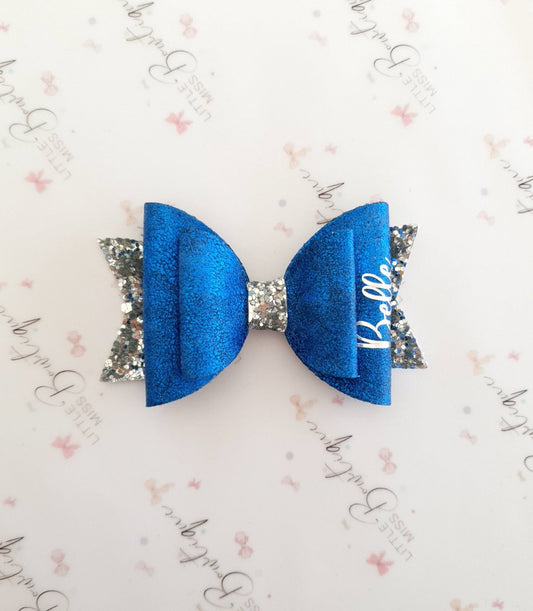 Personalised Blue Sparkles Bow