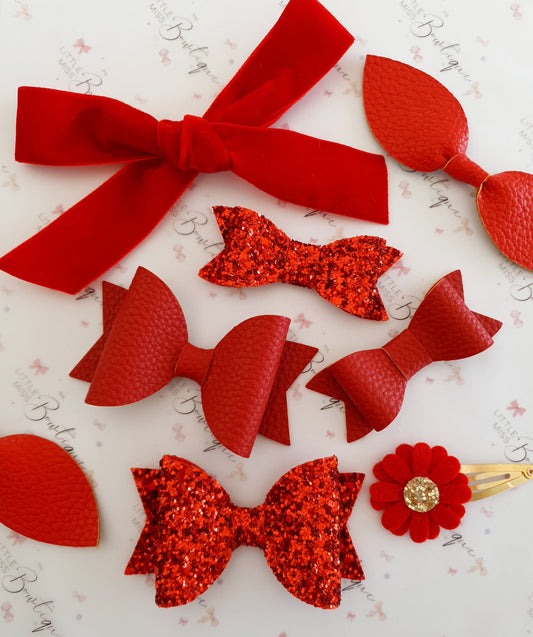 Red School Bows