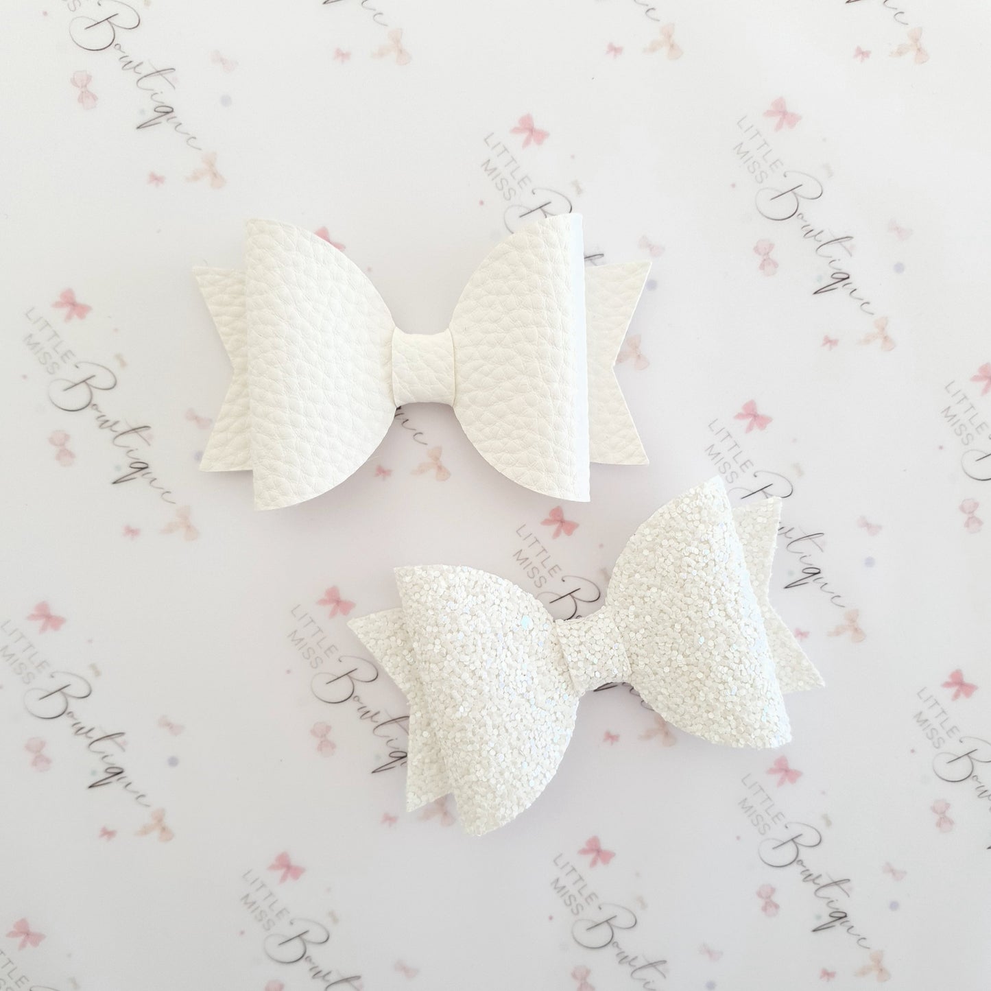 White School Bows