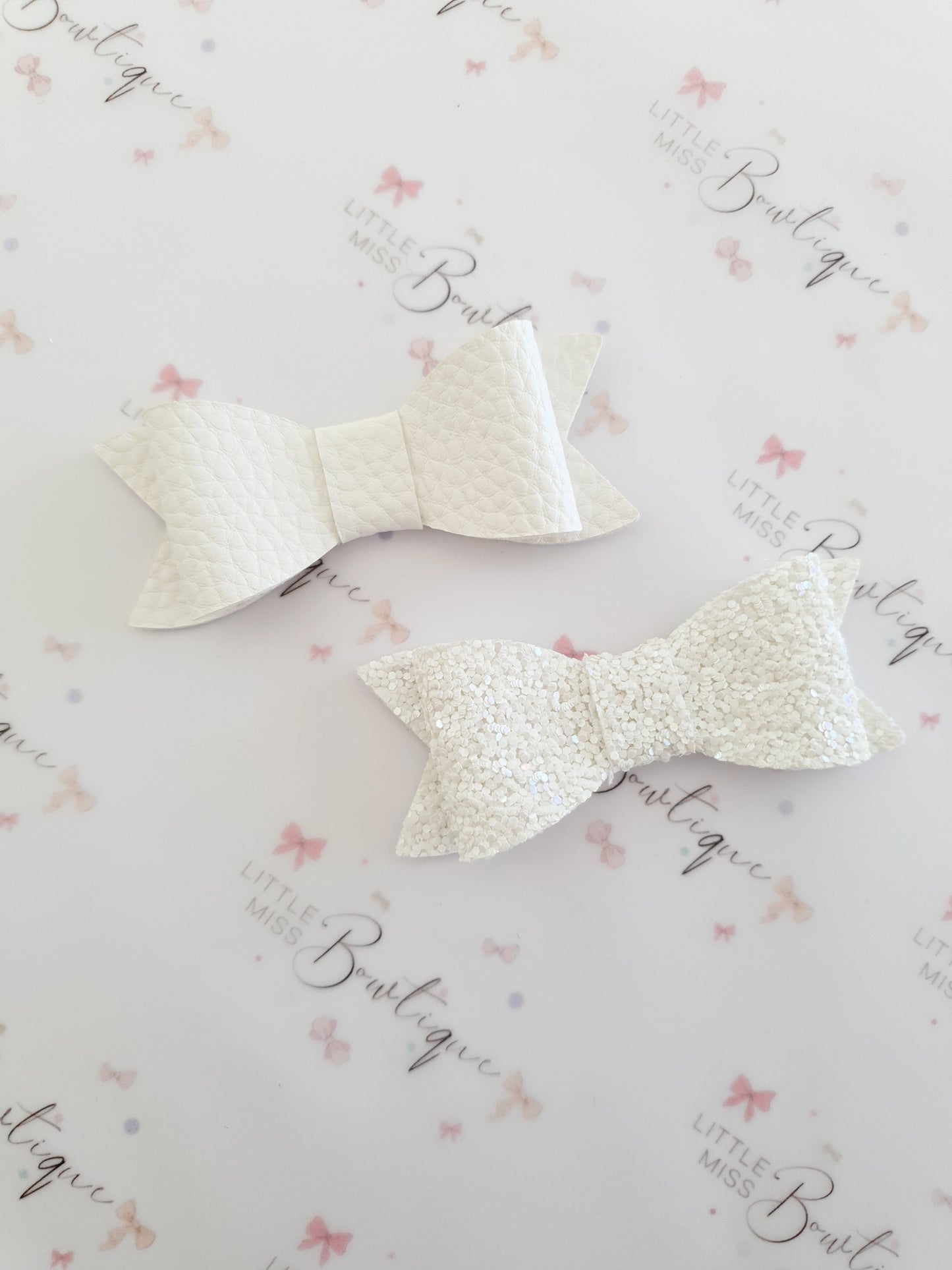 White School Bows