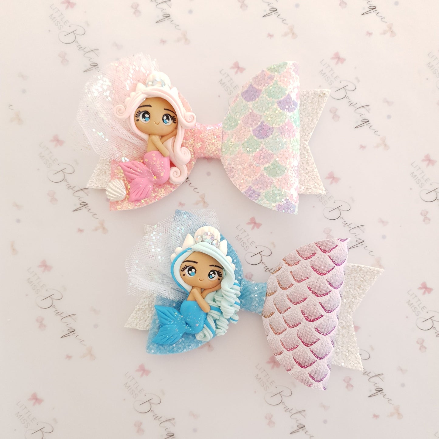 Blue/Pink Mermaid Bows!