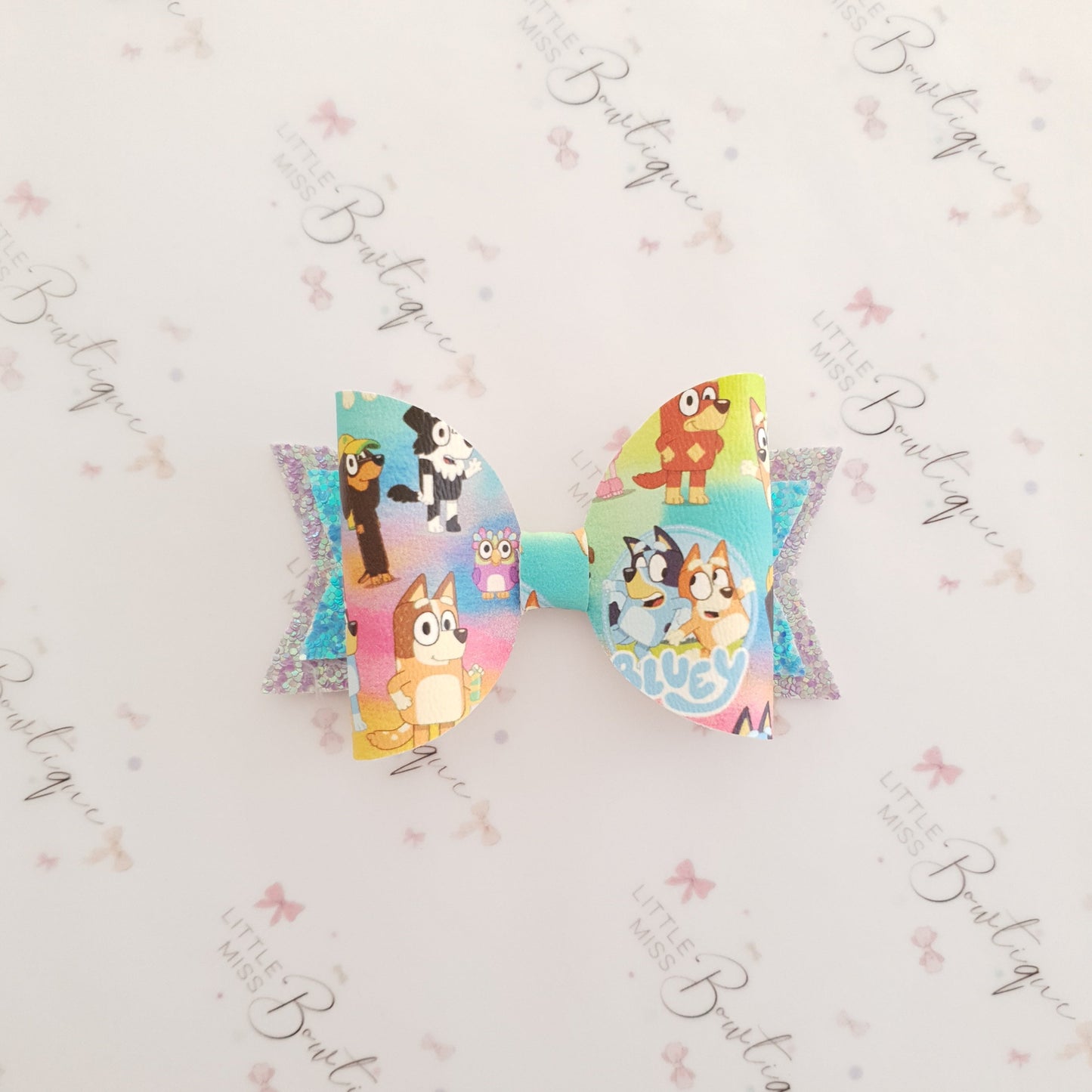 Rainbow Bluey Bows