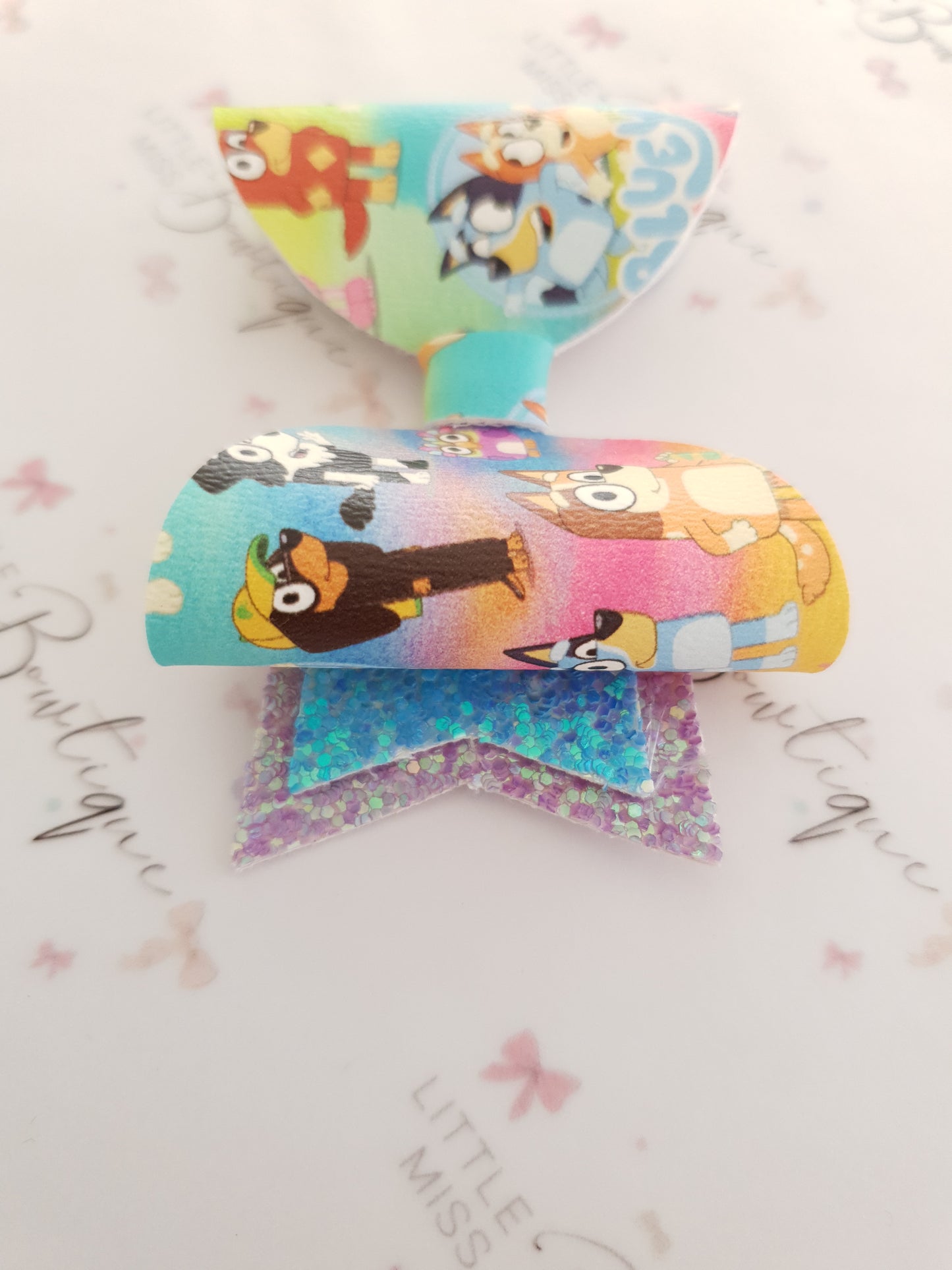 Rainbow Bluey Bows