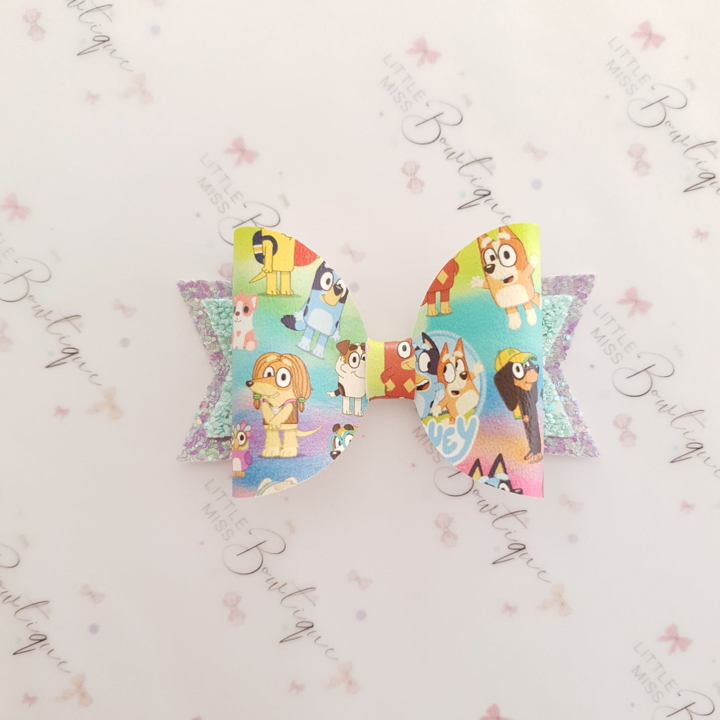 Rainbow Bluey Bows