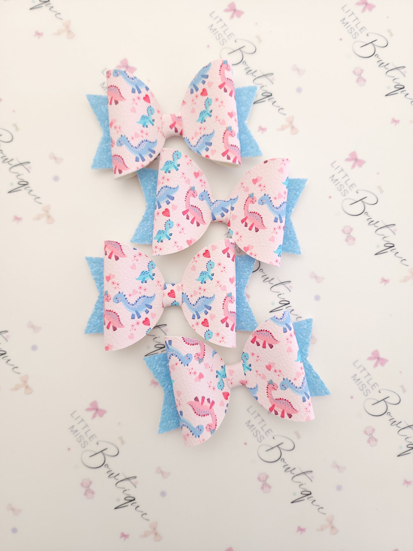 Pastel Dinosaur Bows