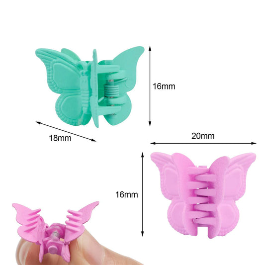 Matte Bright Butterfly Claw Clips 10pk