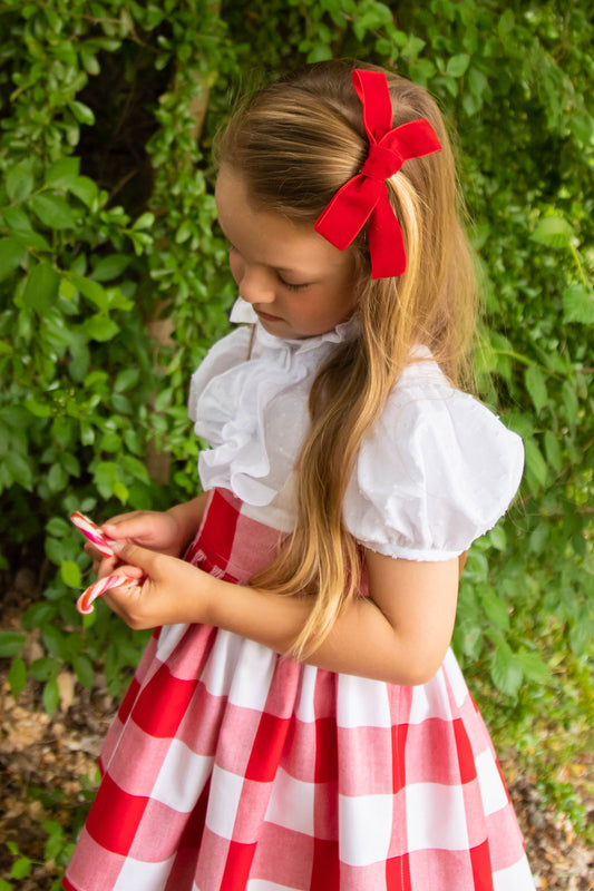 Red Velvet Ribbon Bow