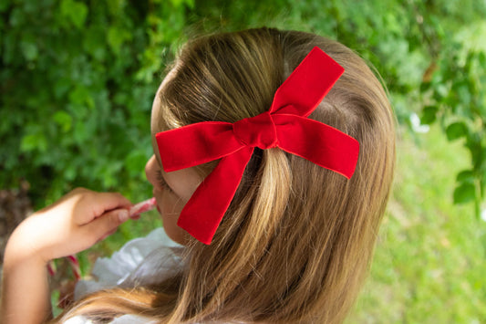 Red Velvet Ribbon Bow