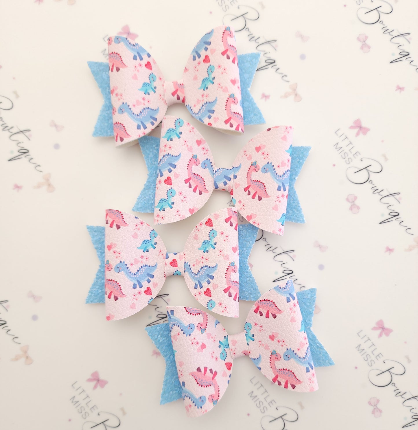 Pastel Dinosaur Bows