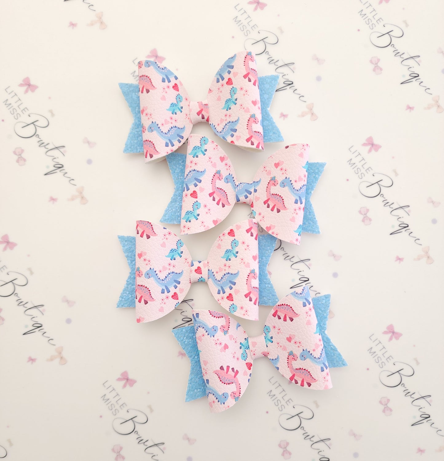 Pastel Dinosaur Bows