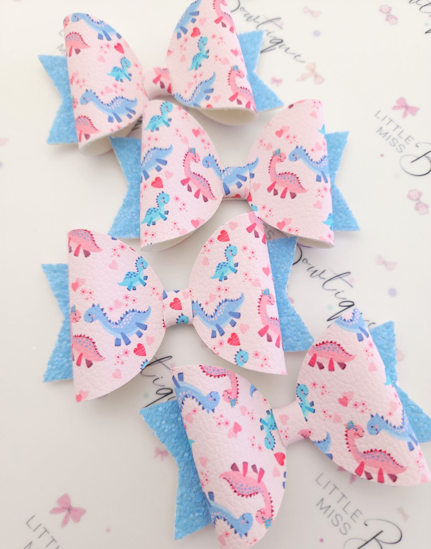 Pastel Dinosaur Bows