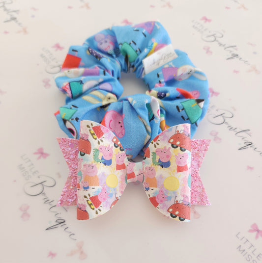 Peppa Pig Hair Bow and Scrunchie