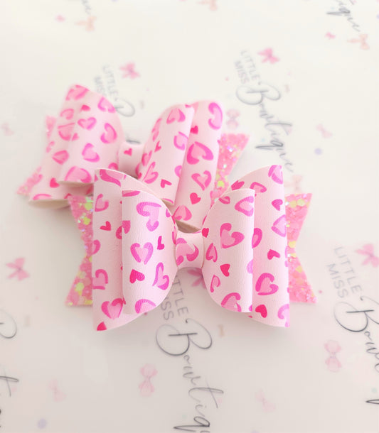 Pink Leopard Bow