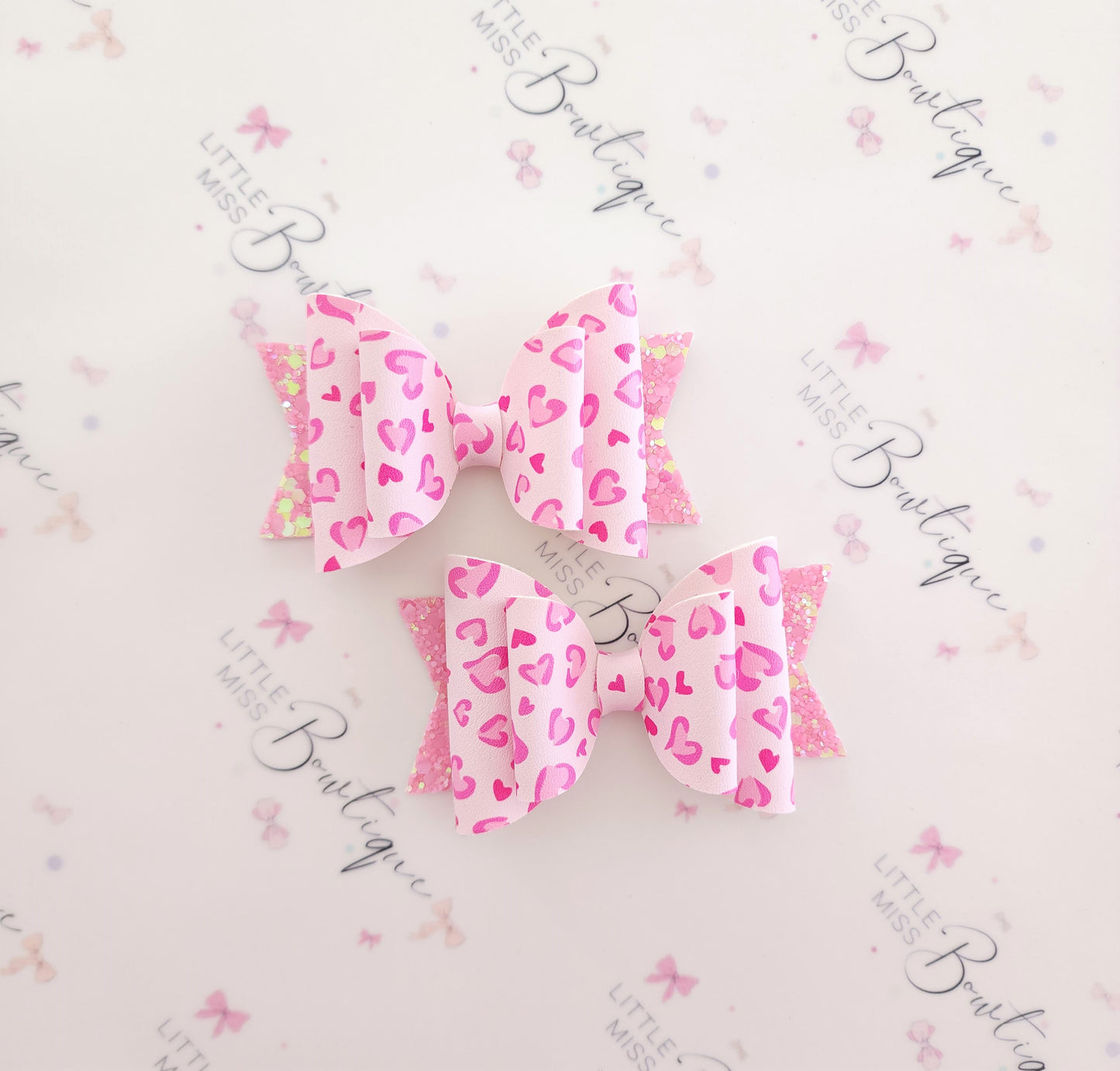 Pink Leopard Bow